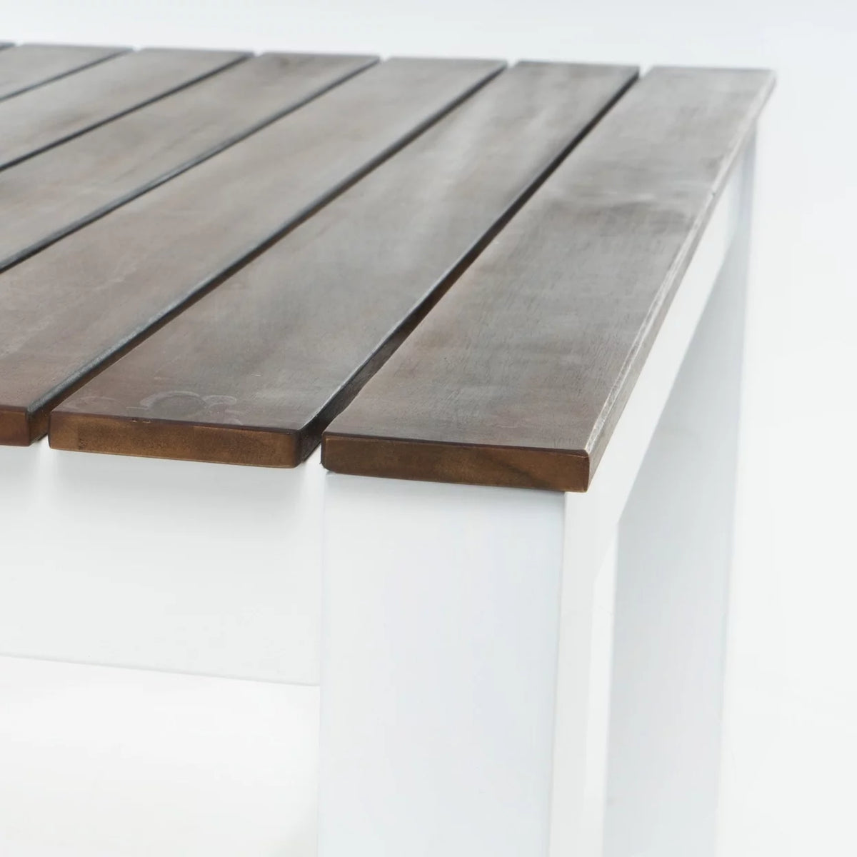 Dark Brown and White 3 Piece Outdoor Wood Picnic Set X16965