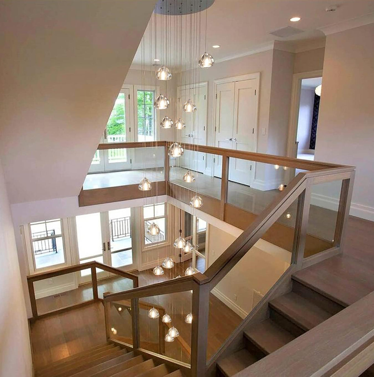 18 Lights Crystal Chandelier Pendant Light Fixture P48108