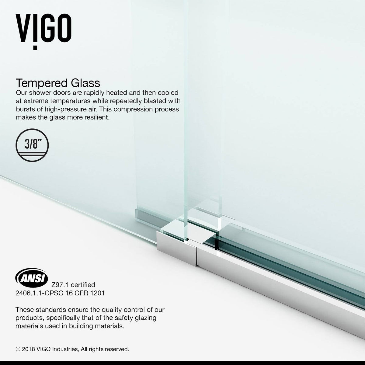 Adjustable Frameless Sliding Tub Door in Stainless Steel W103