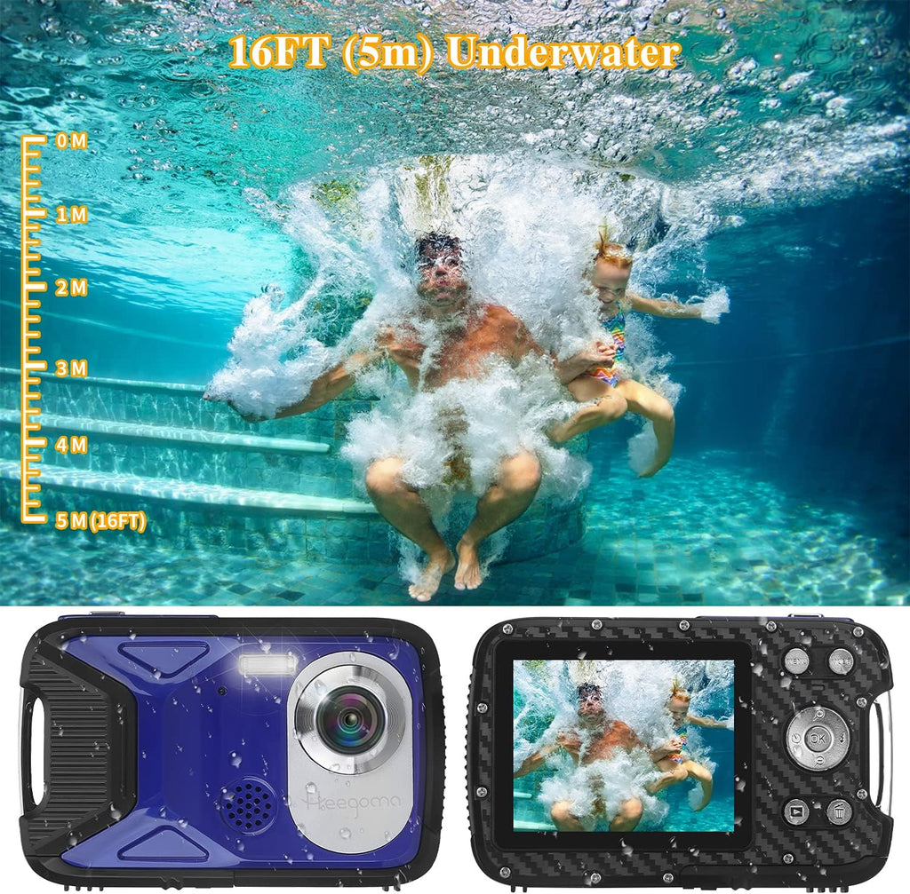 Blue 16MP 1080P Waterproof Digital Camera B662670