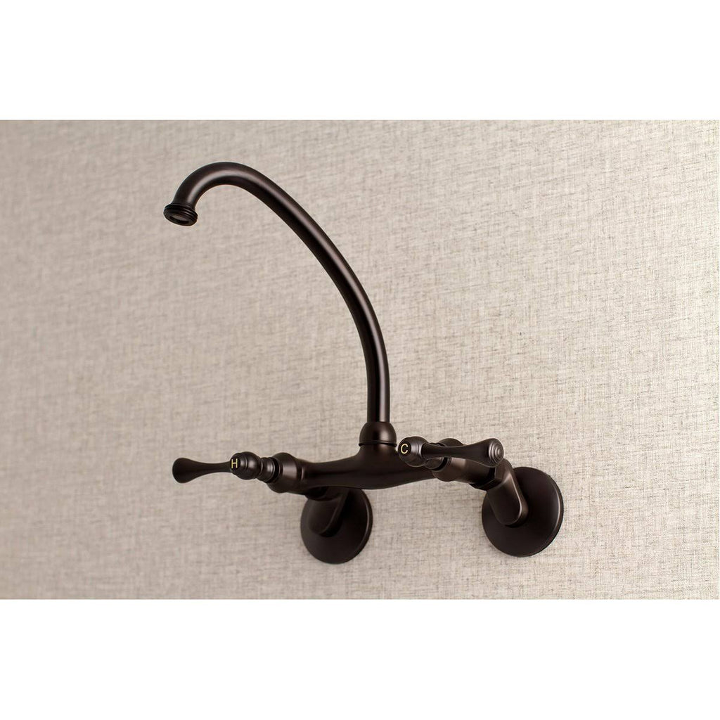 Oil Rubbed Bronze Adjustable Center Wall Mount Laundry Faucet Y604