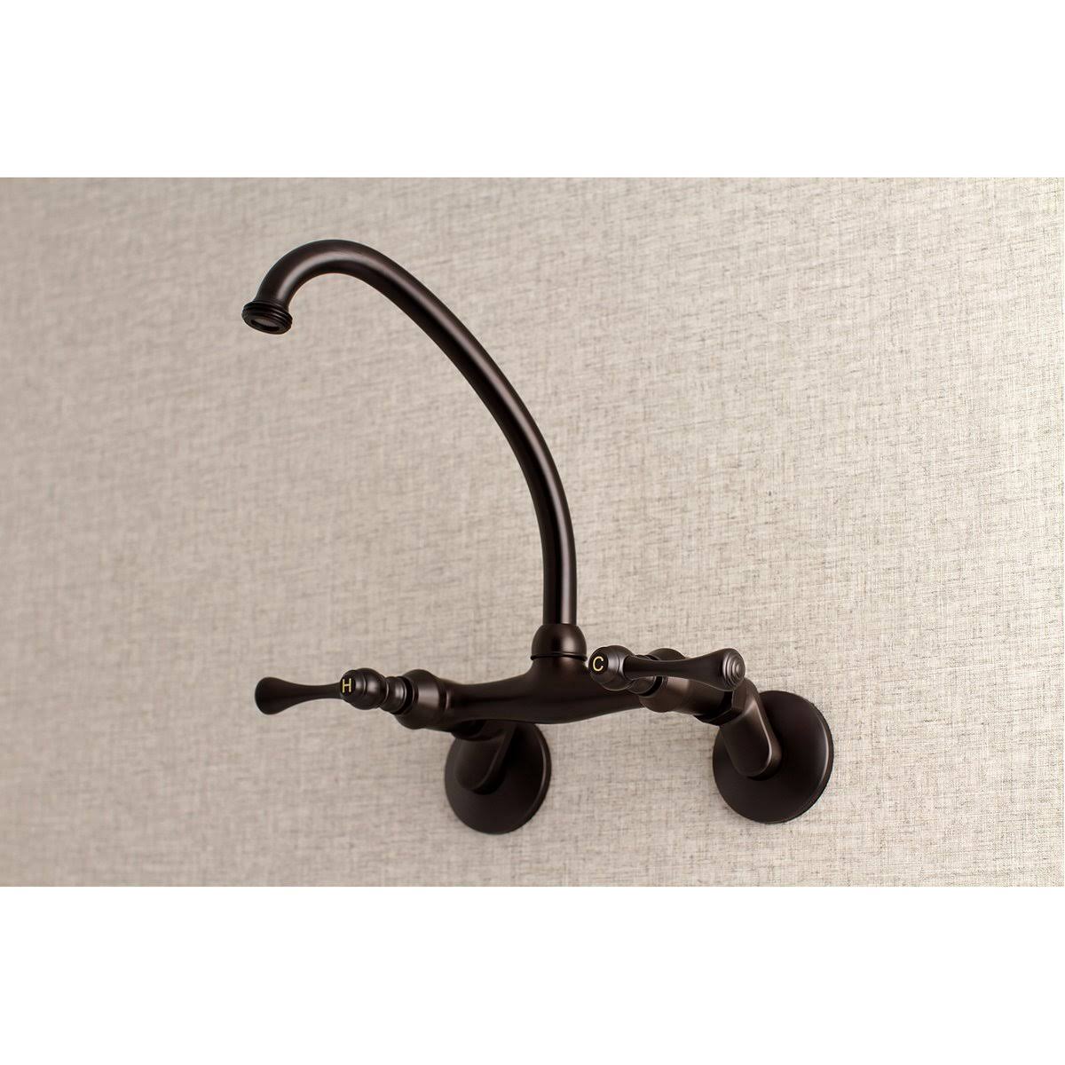 Oil Rubbed Bronze Adjustable Center Wall Mount Laundry Faucet Y604