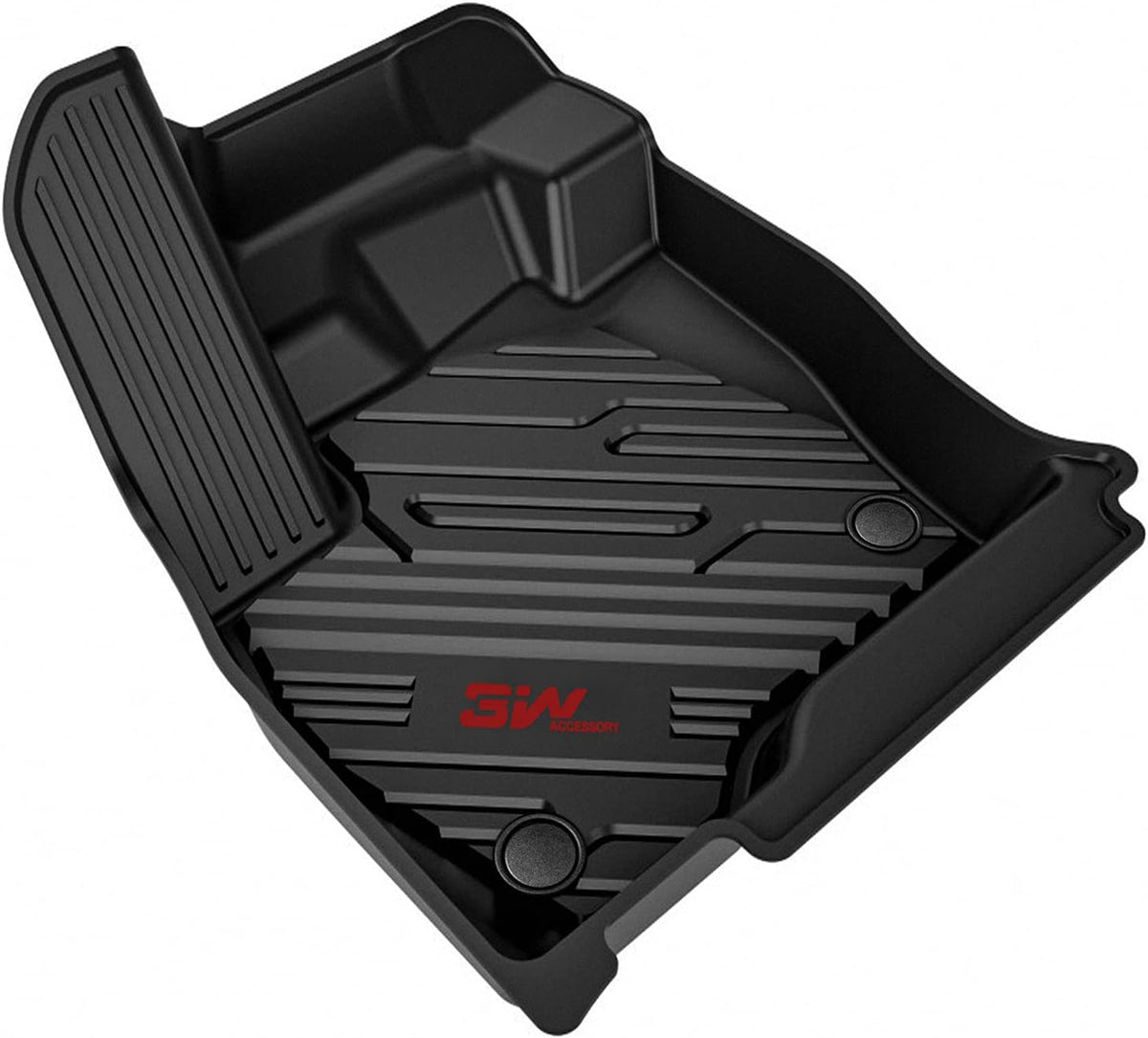 Black TPE All Weather Custom Fit Floor Liner for Ford Ranger Supercrew Cab, 1st & 2nd Row Full Set U59536