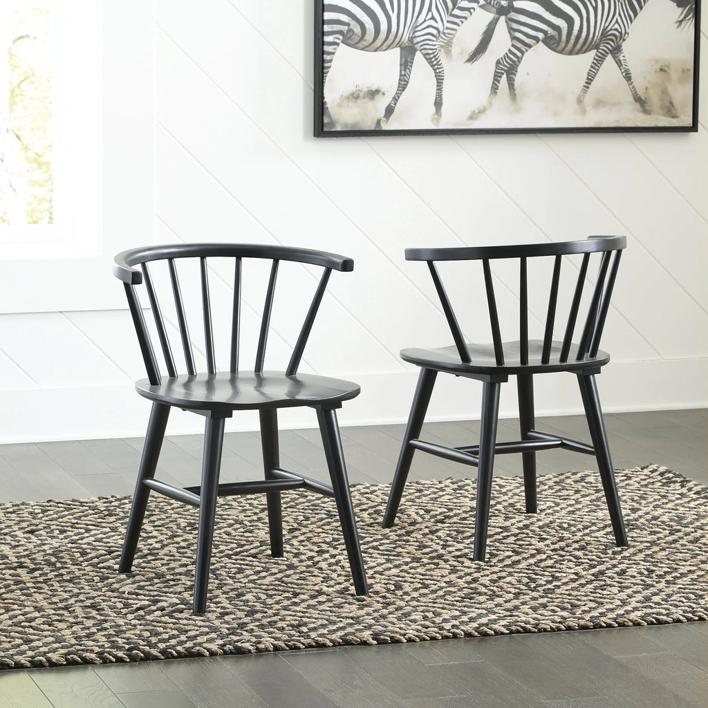 Black Spindle Dining Chair, Set of 2 A29120