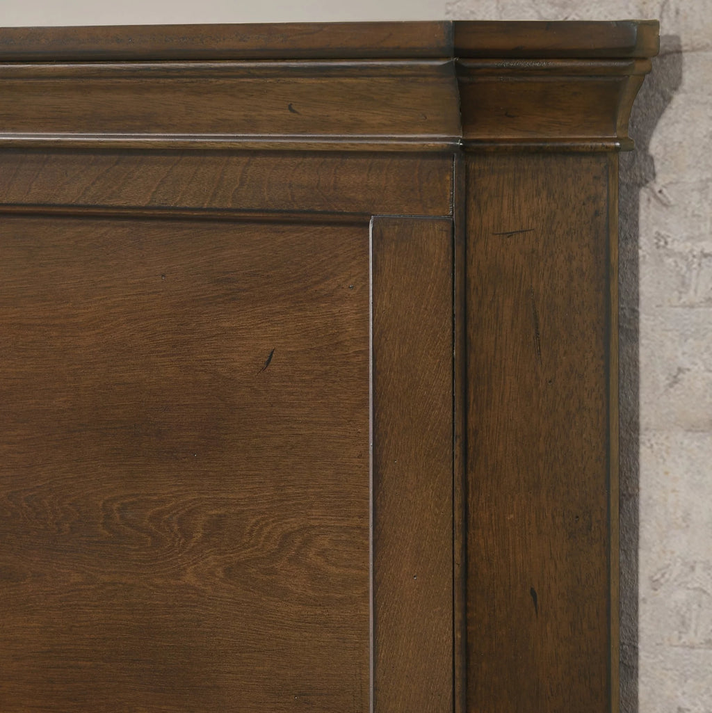 Queen Wood Panel Bed with Dresser, Mirror, Nightstand Y802381