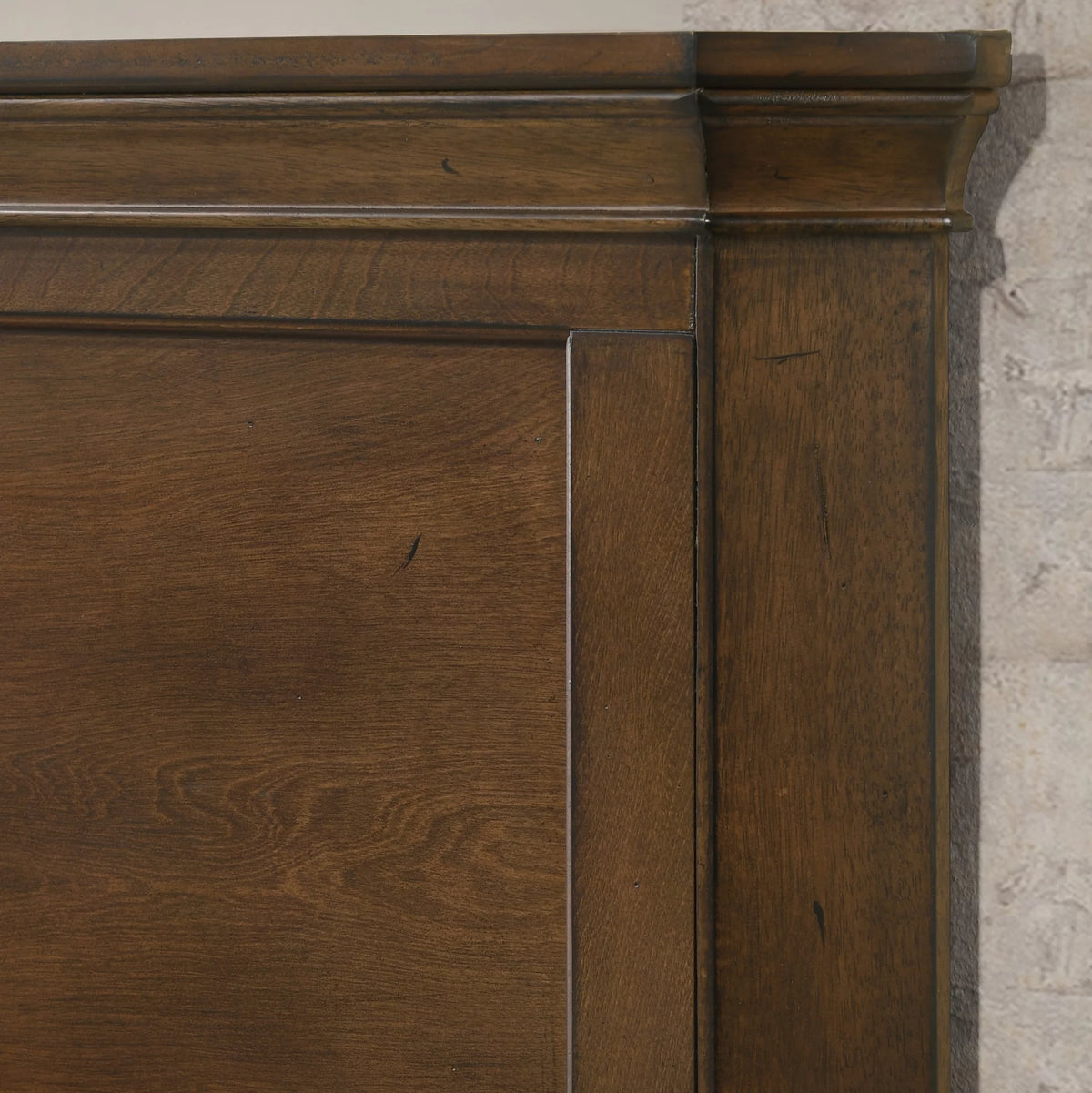 Queen Wood Panel Bed with Dresser, Mirror, Nightstand Y802381