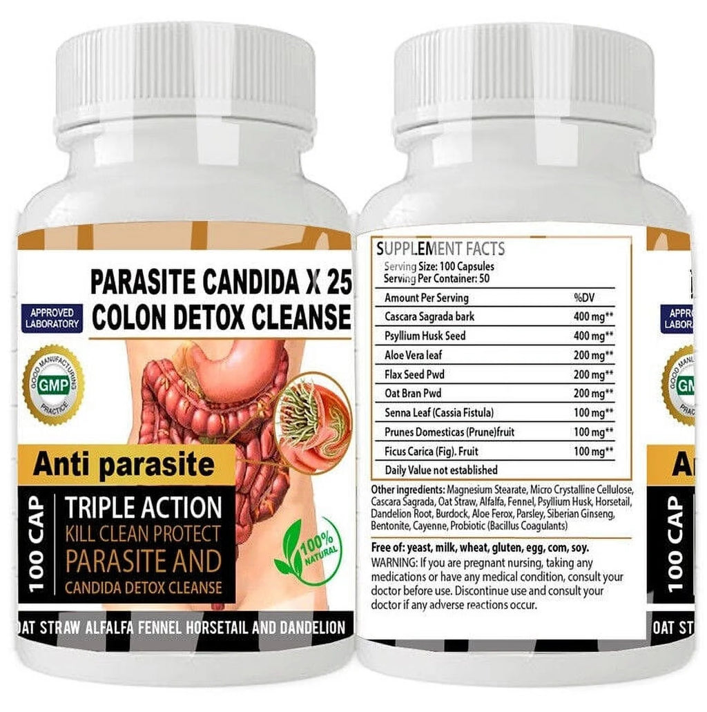 Candida Cleanse Capsules with Herbs Enzymes 100 capsule L582
