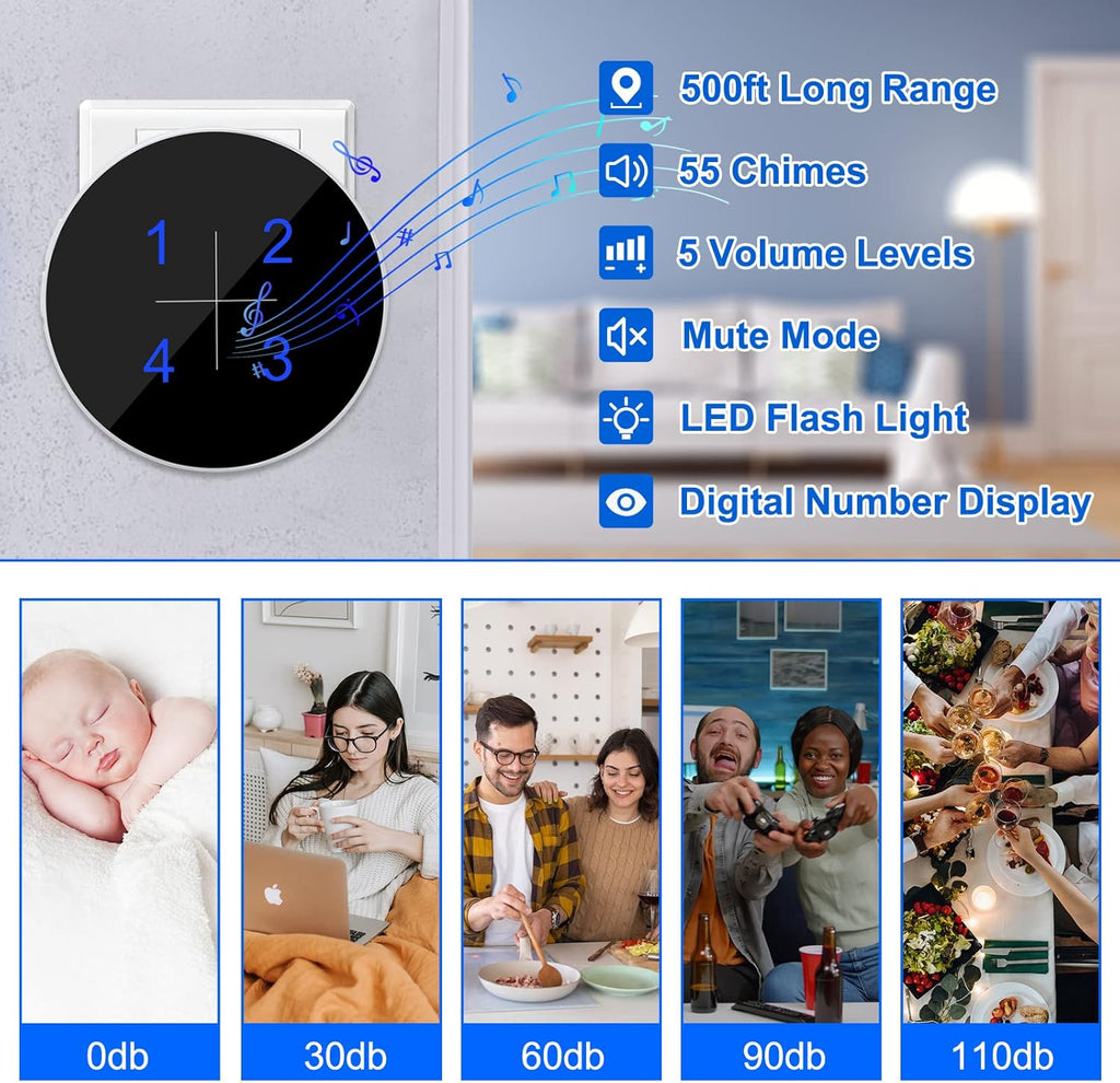 Wireless Caregiver Pager Emergency Alert System Call Button F90698