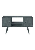 Gray Finish Wood Entertainment Cabinet with Doors R7688