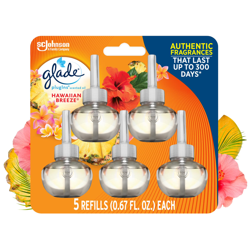 Hawaiian Breeze Air Freshener Refills, 0.67 oz, 5 Count V214
