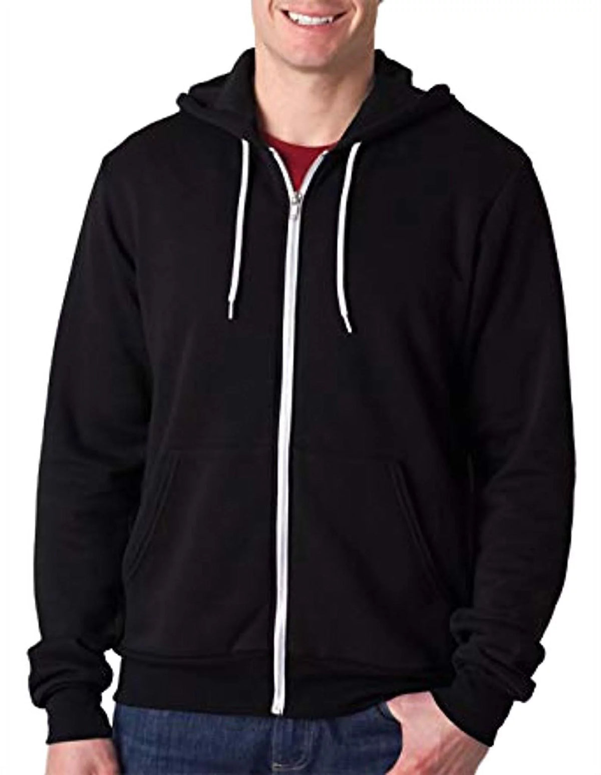Black Fleece Zipper Hoodie T283722