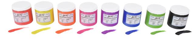 8 Ounces Assorted Fluorescent Colors Block Printing Ink Set of 8 Q230