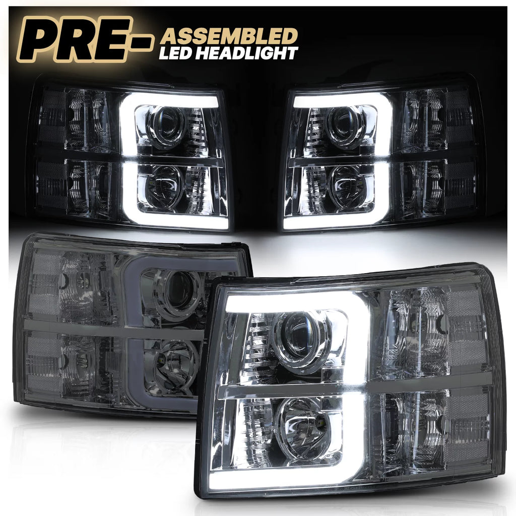 LED Projector Headlights Assembly for Chevy Silverado 1500 2500 3500 B571209
