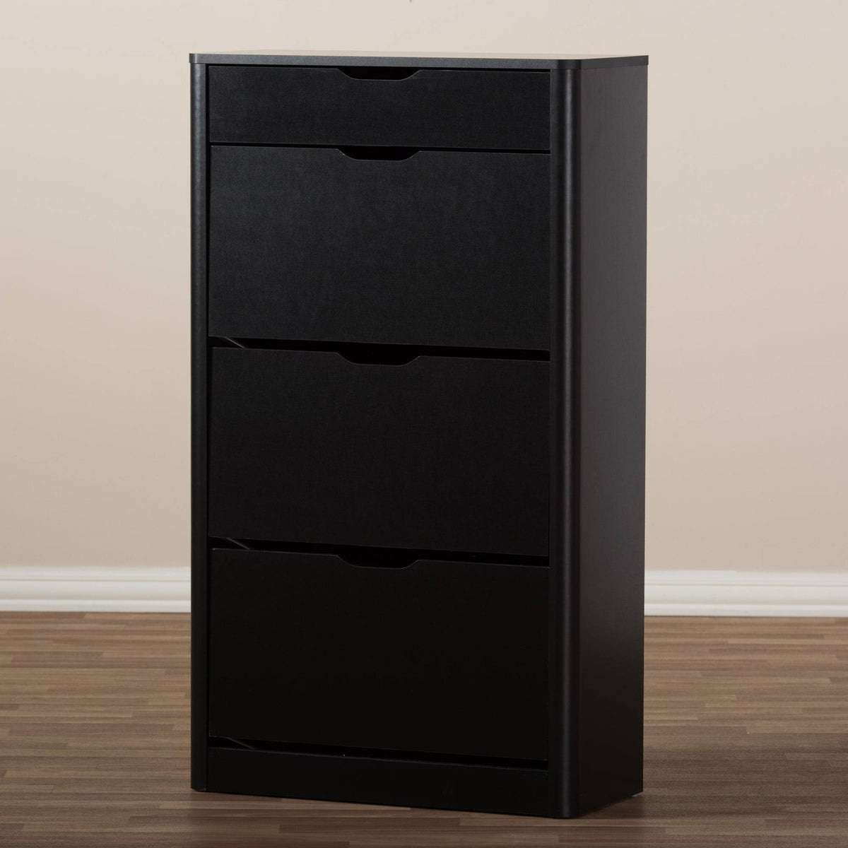 Black Wood Storage Cabinet W3905