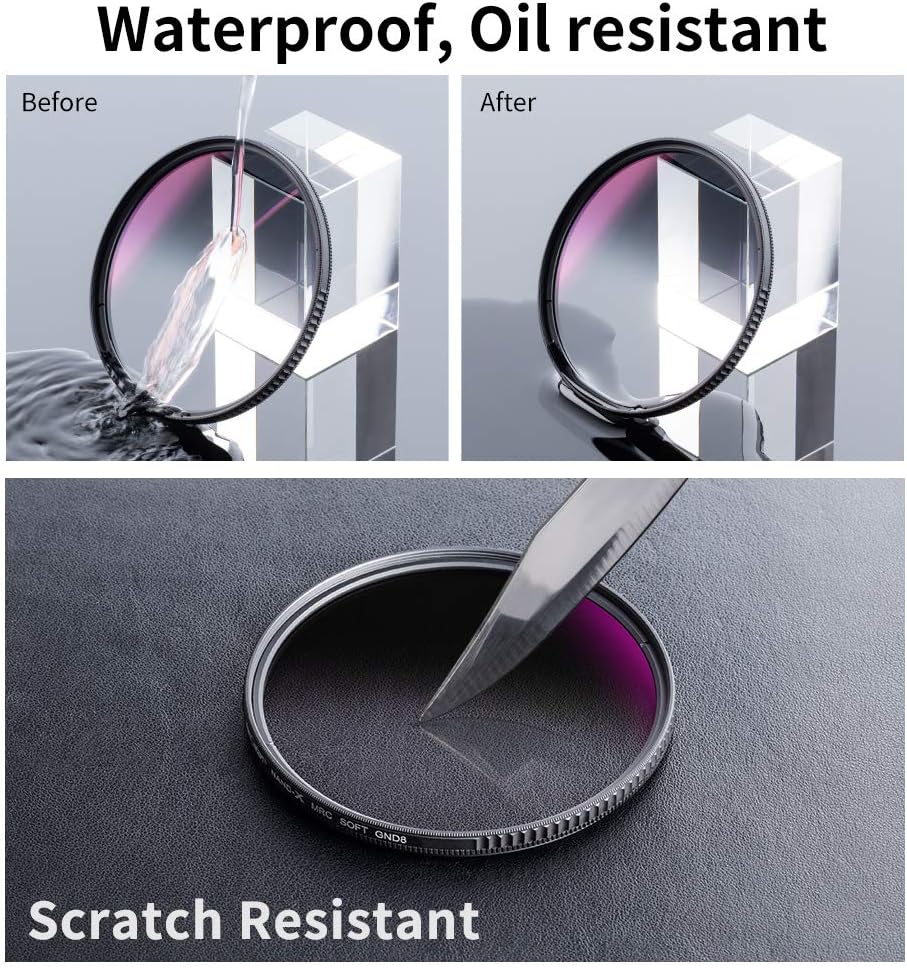 67mm 3 Stop Soft Graduated Neutral Density Lens Filter Pack of 2 W517