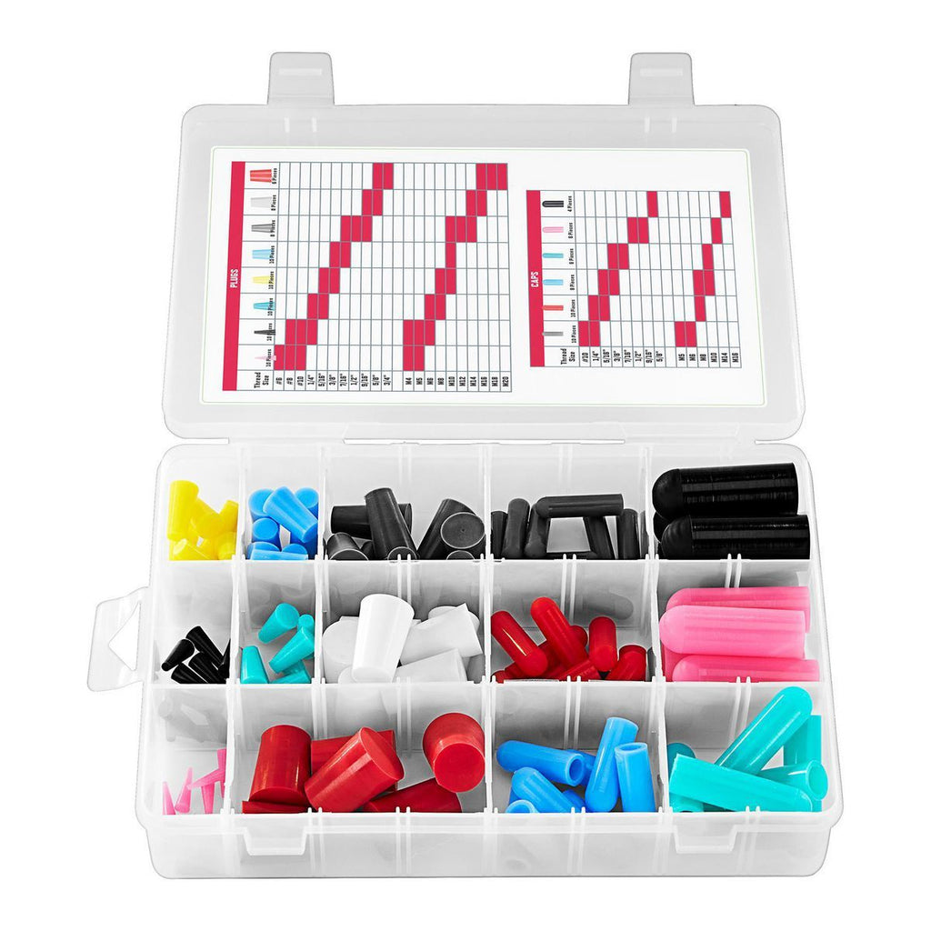 Silicone Rubber Plug and Cap Set, 116-Piece P19715