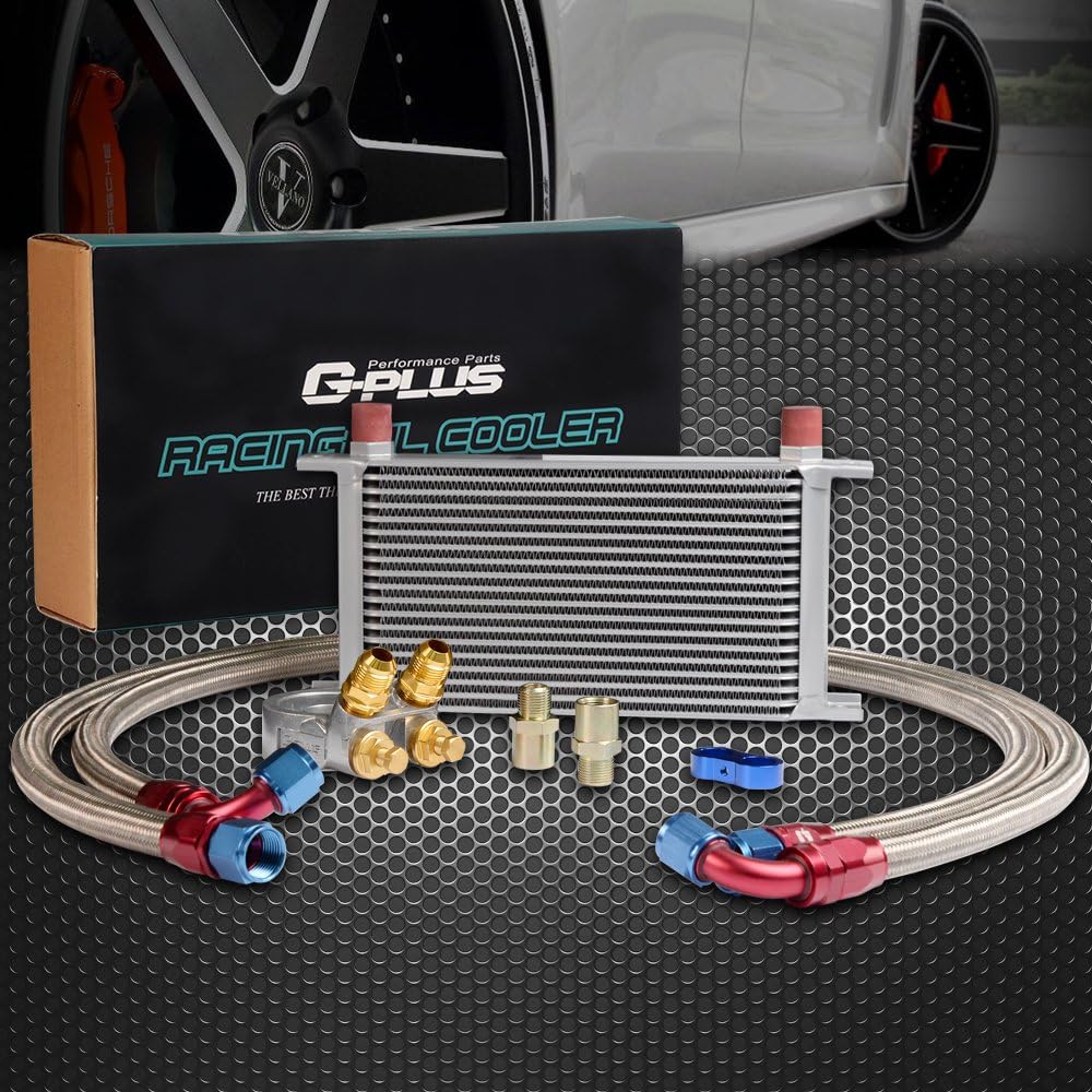 Universal Aluminum Engine Oil Cooler Kit with Oil Filter Adapter J9182