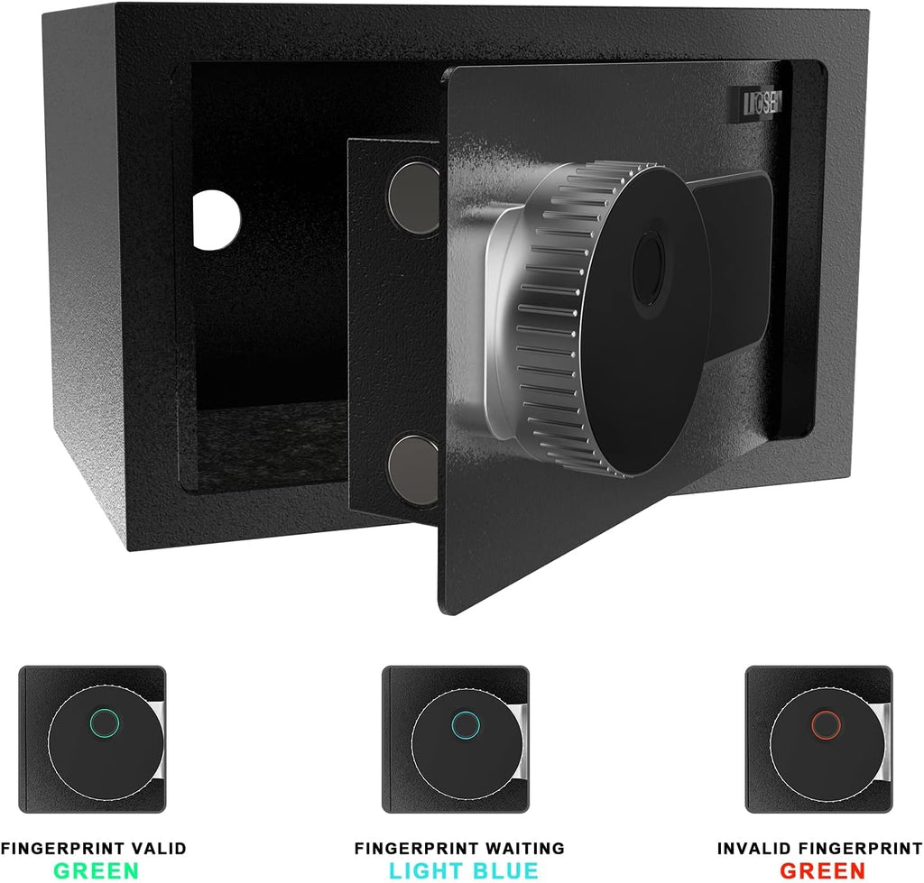 0.7 Cubic Feet Biometric Fingerprint Steel Home Safe V42646