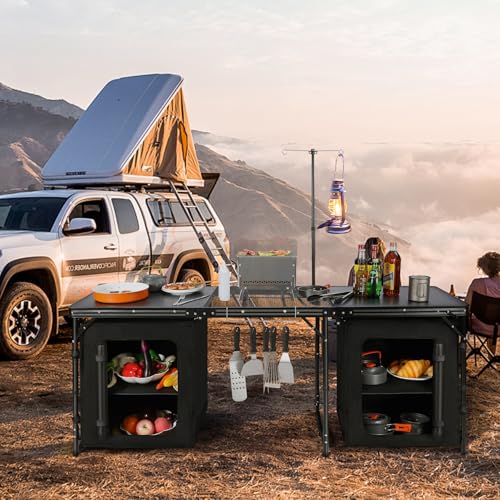 Lightweight Portable Camping Kitchen Table with Sink U395