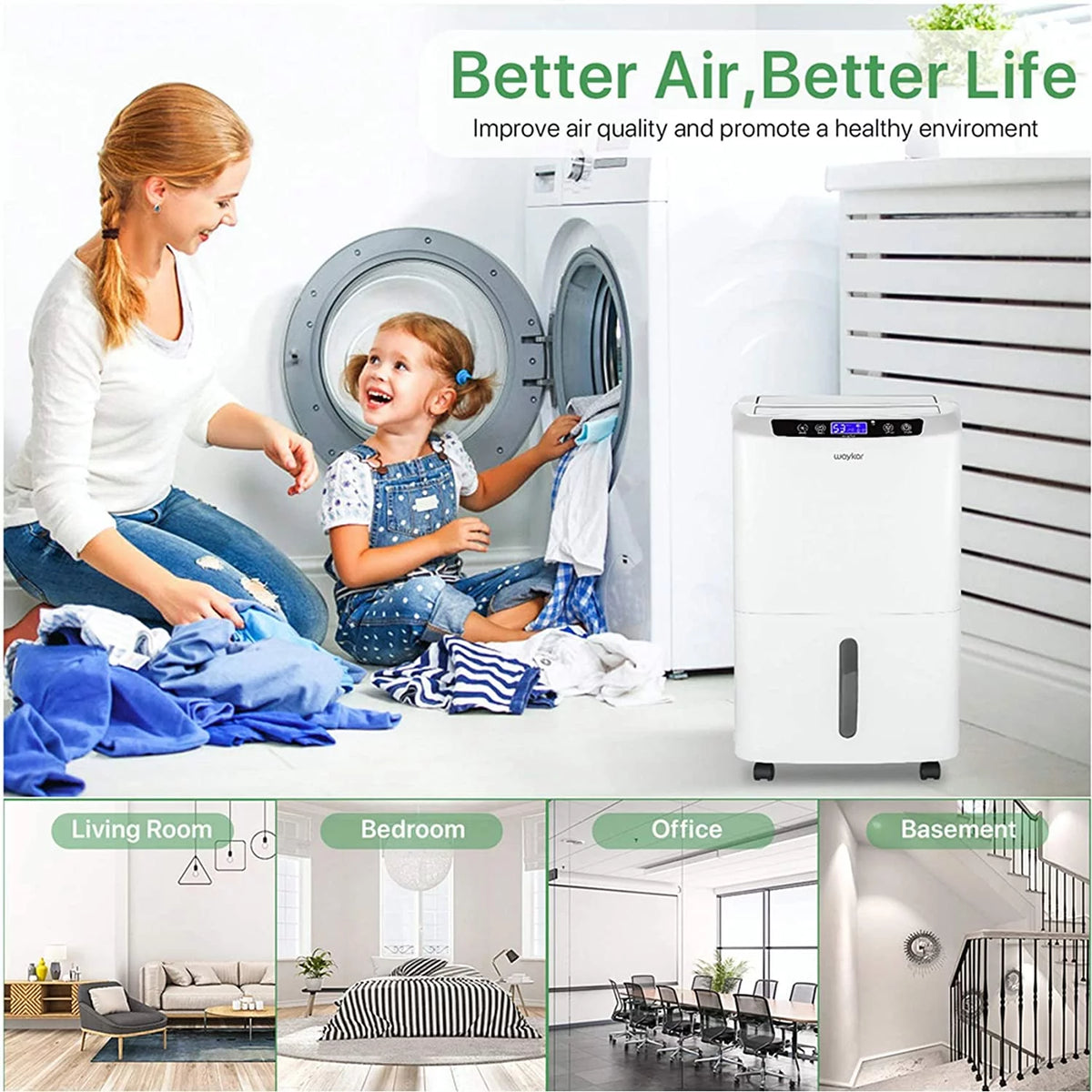 34 Pints Dehumidifier with Drain Hose N377