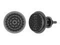 Black Diamond Double Halo Screw Back Stud Earring U53856