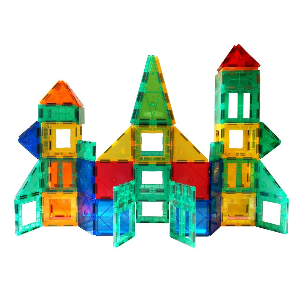 120-Piece Magnetic Tiles Set with Carrying Bag N2119