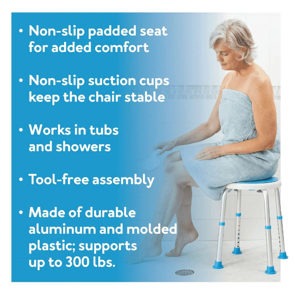 Swivel Bath and Shower Stool Chair with Padded Seat Y212