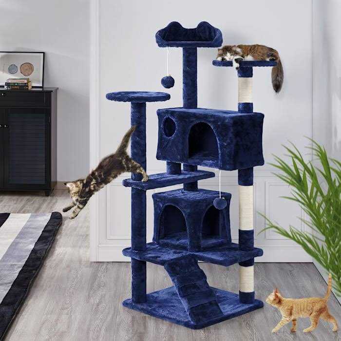Plush Cat Tree with 2 Condos X940189