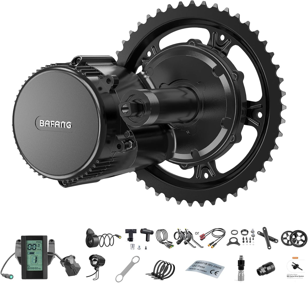48V 750W Mid Drive Ebike Conversion Kit with 42T Chainring and 800S Display W71861