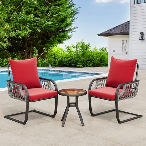 7 Pieces PE Rattan Wicker Patio Furniture Set with Table and Cushions D1347