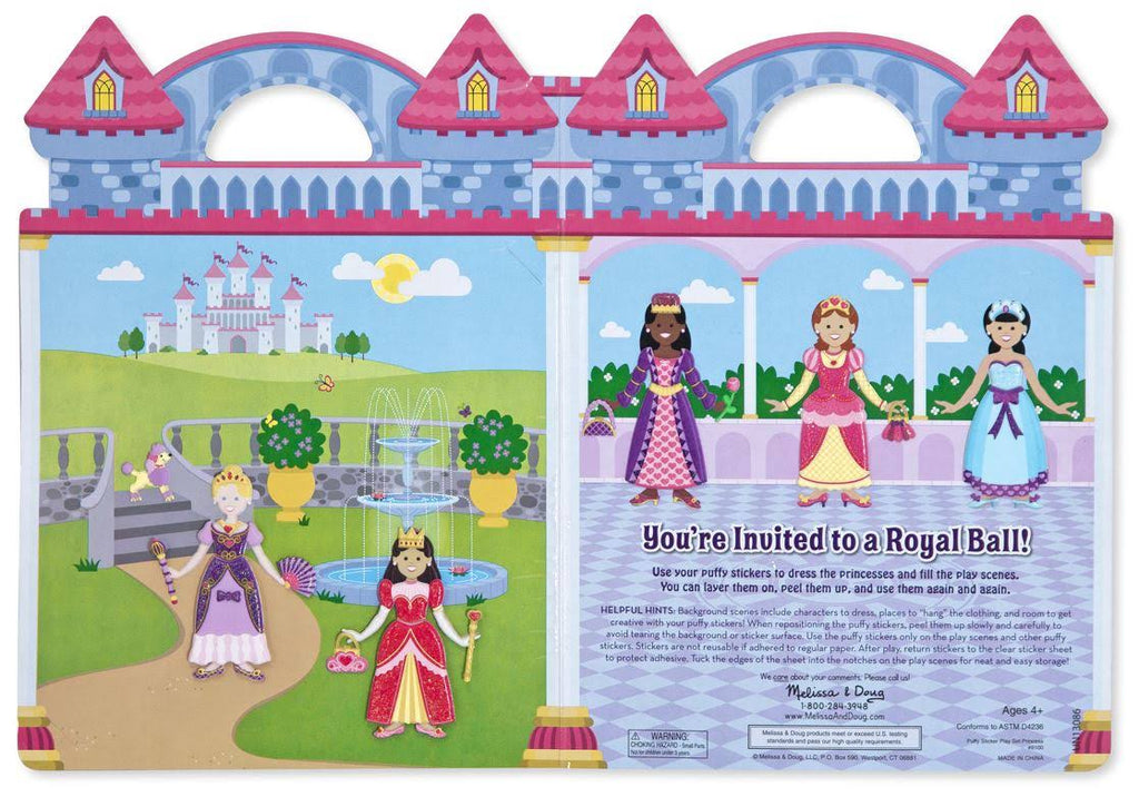 Reusable Puffy Stickers - Princess Y403