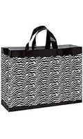 Black Frosted Plastic Shopping Bags 16 inch x 6 inch x 12 inch Case of 100 B127