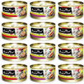 Grain Free Canned Cat Food 3 Flavor Variety Bundle, 2.82 Oz Each (12 Cans Total) Y9704