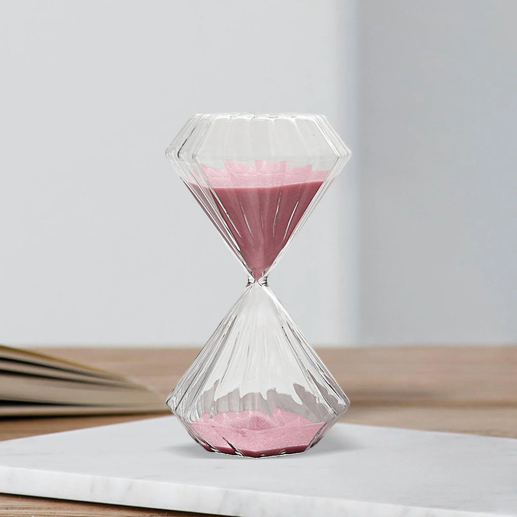 Hourglass Timer 30 Minutes Diamond Shaped Desktop Ornament L1815