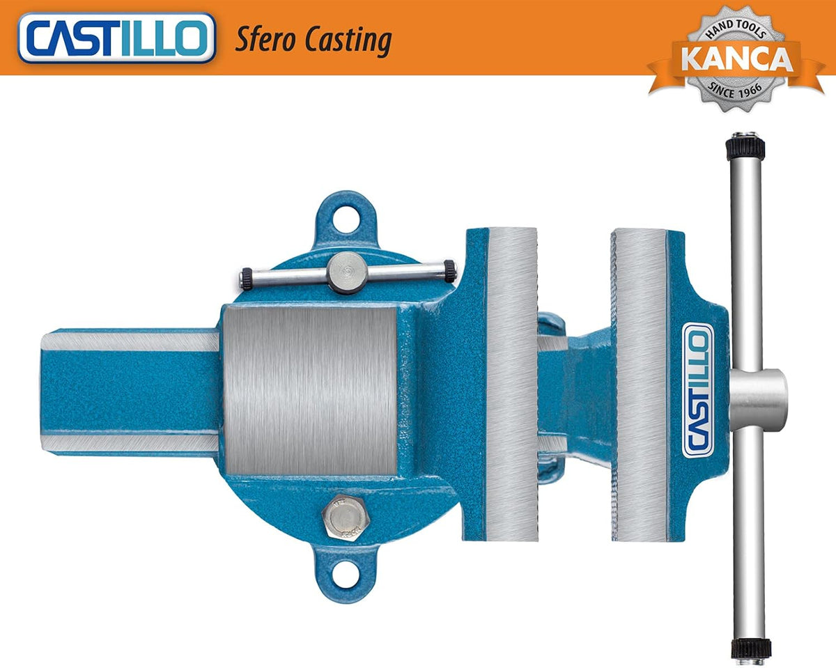 Bench Vise with Hardened Swivel Base, 5'' Jaw Opening O635406