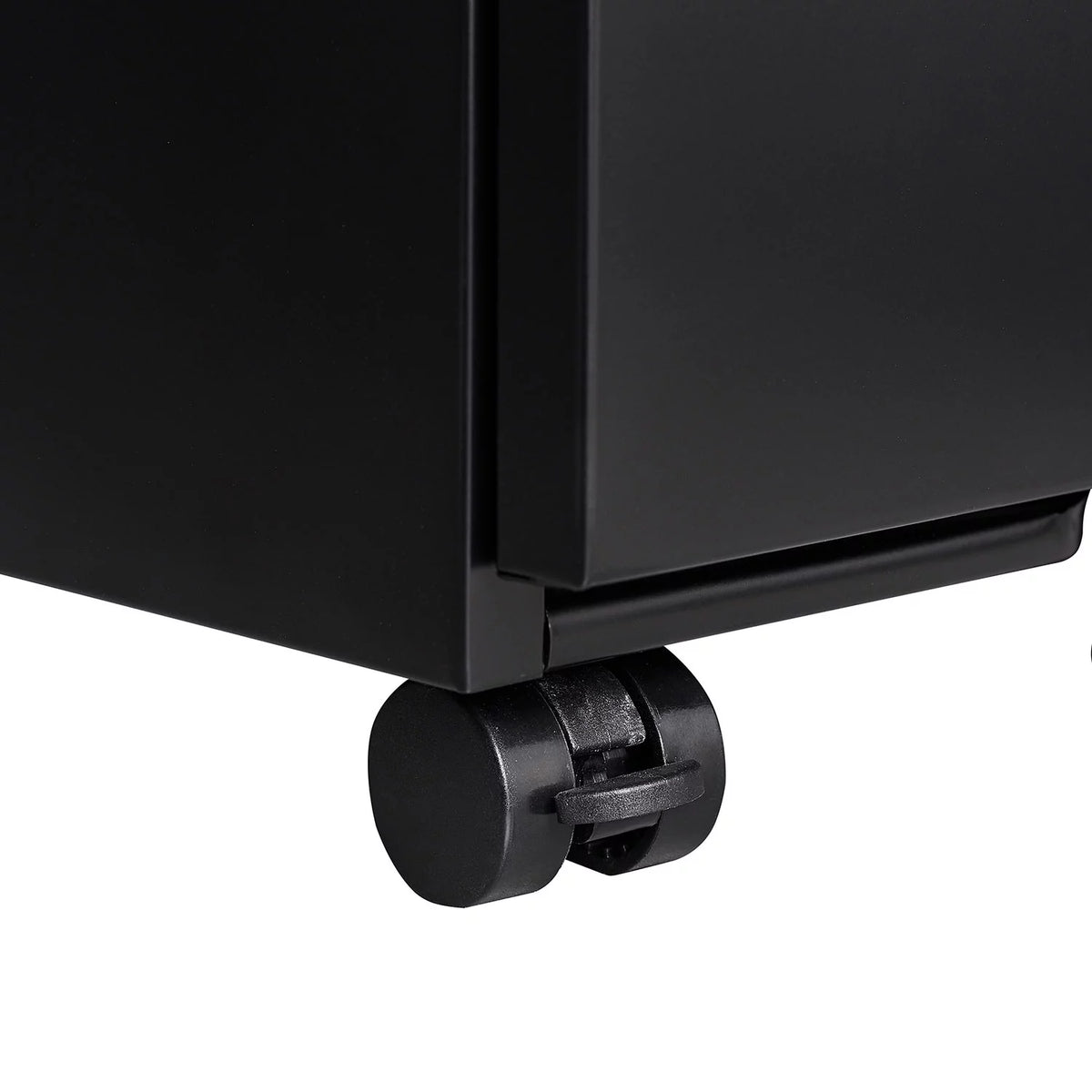 3 Drawer Black Metal File Cabinet with Lock H5762