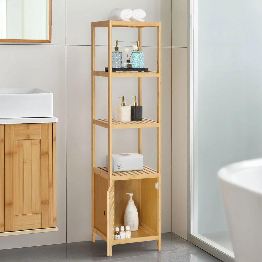 Bamboo 5 Tier Bathroom Storage Shelf M165