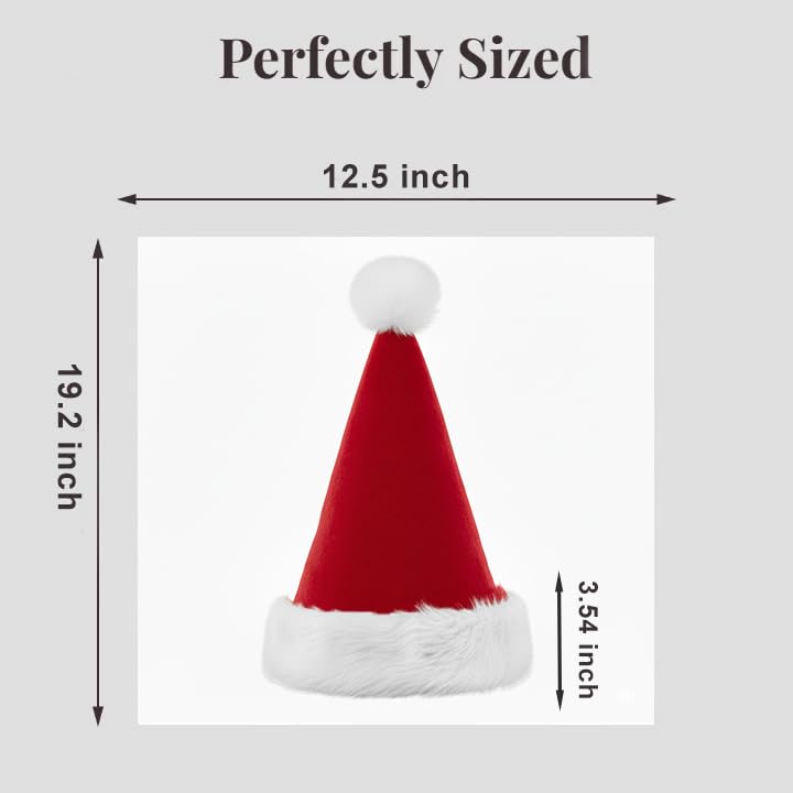 4 Pack Velvet Santa Hat R40578