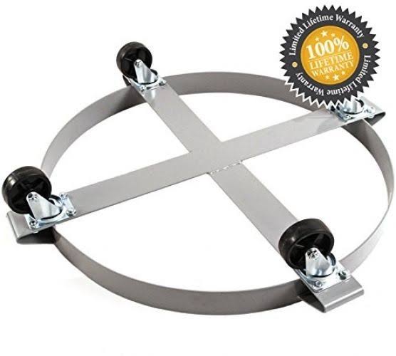 Heavy Duty Drum Dolly 1000 Pound 55 Gallon Swivel Casters Steel Frame G174