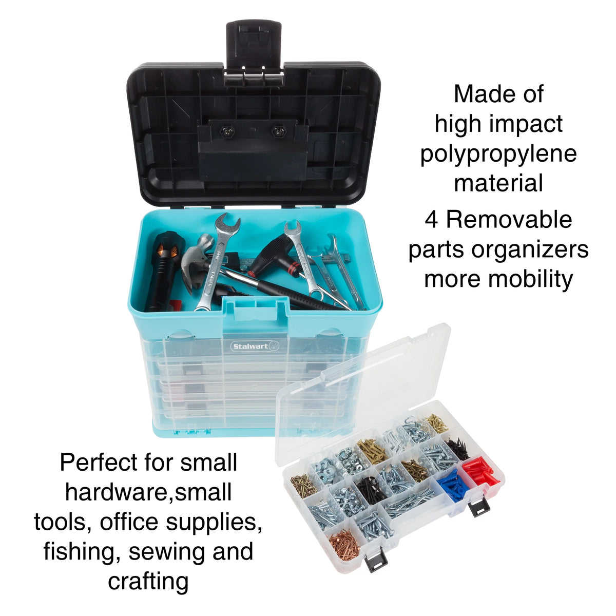 Green 4 Drawer Storage and Tool Box B2492
