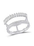 14kt White Gold Diamond Ring 5/8 Cttw E24434