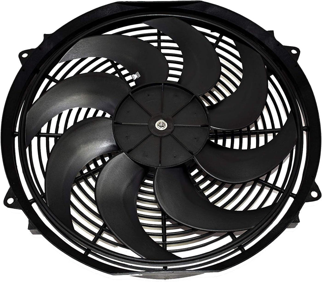 16inch 12V 3000 CFM Reversible Radiator Electric Cooling Fan with Mounting Kit Pack of 2 X460