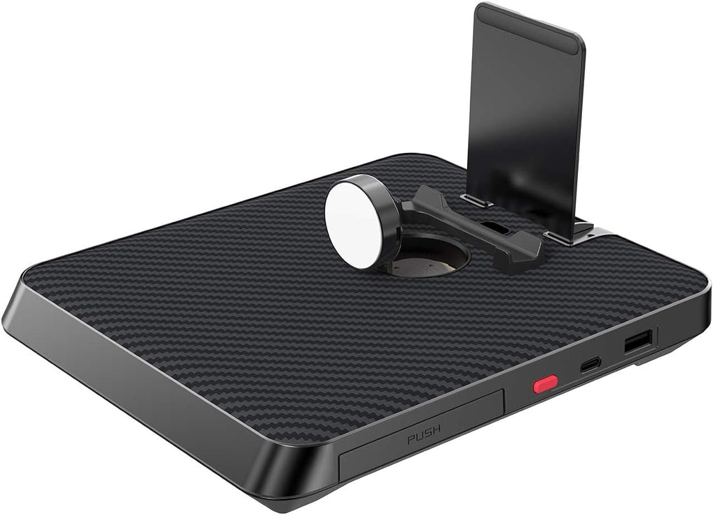 6-in-1 Wireless Charging Stand, Zinc Alloy and Grey Cloth, Grey J1617