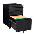 3 Drawer Black Metal File Cabinet with Lock H5762
