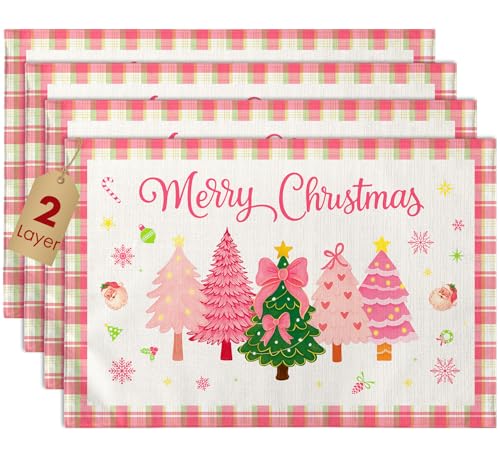 Christmas Placemats Set of 4 Buffalo Plaid N80048