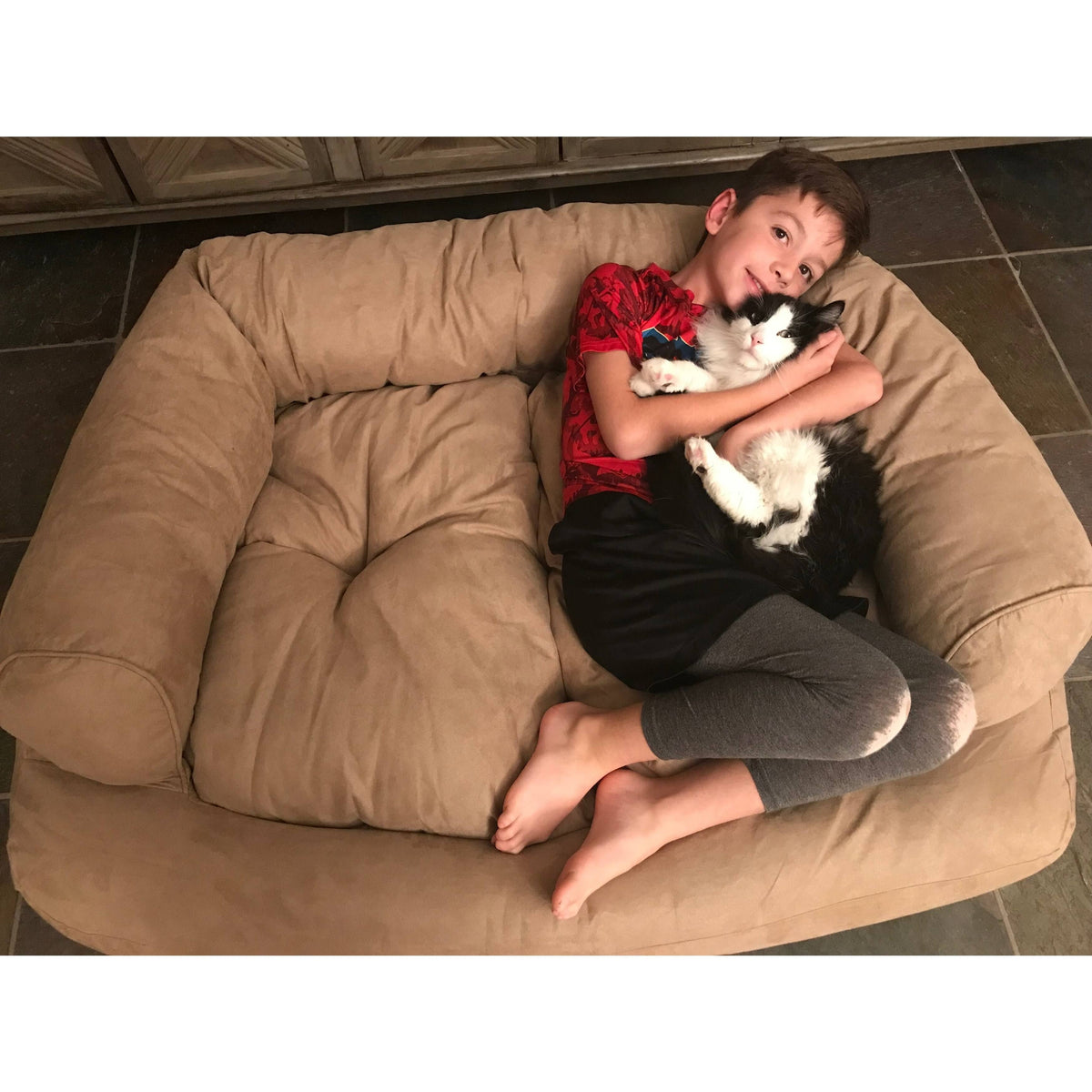 Large Anthracite Pet Sofa Q616