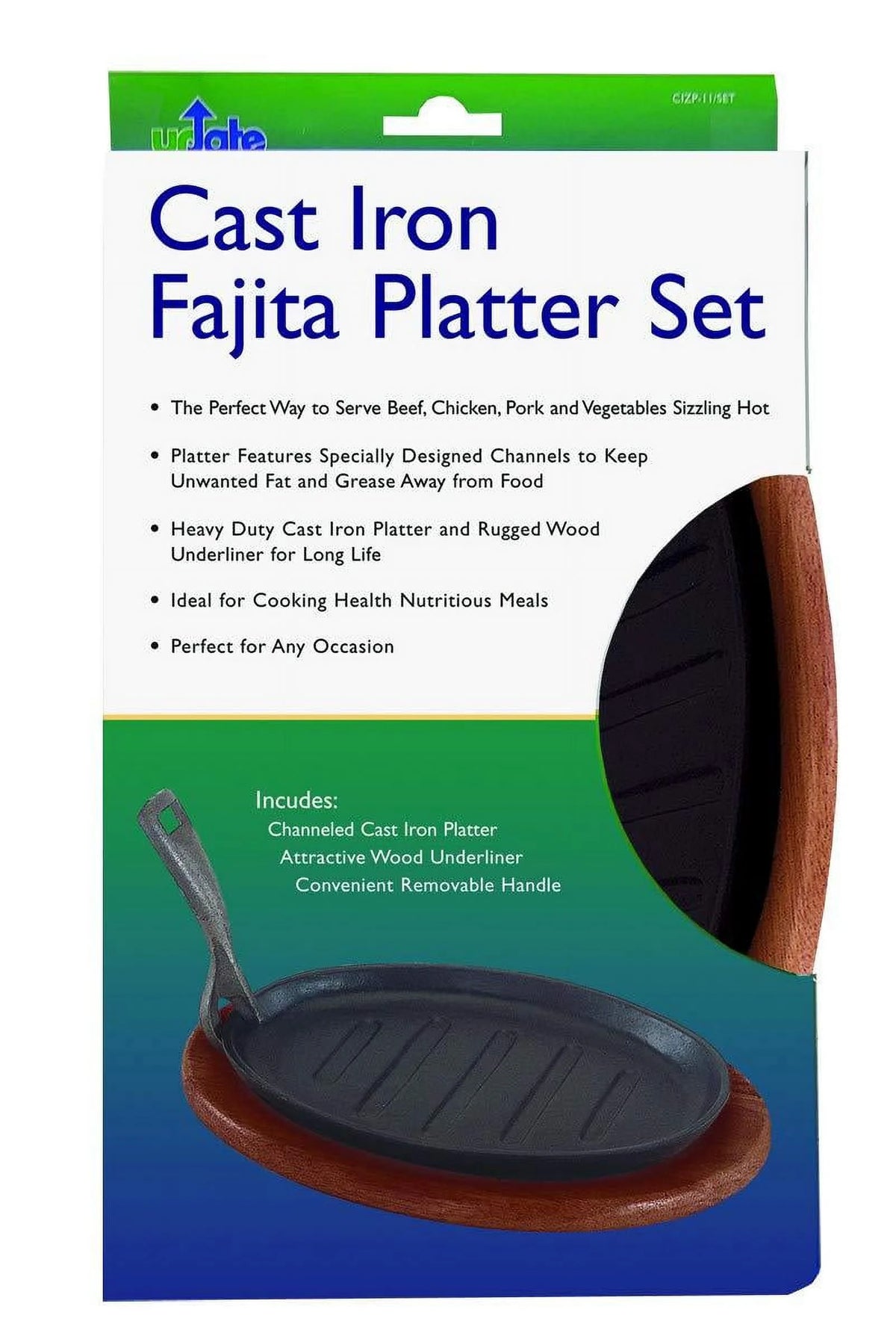 Cast Iron Steak Platters With Wood Underliner G429534