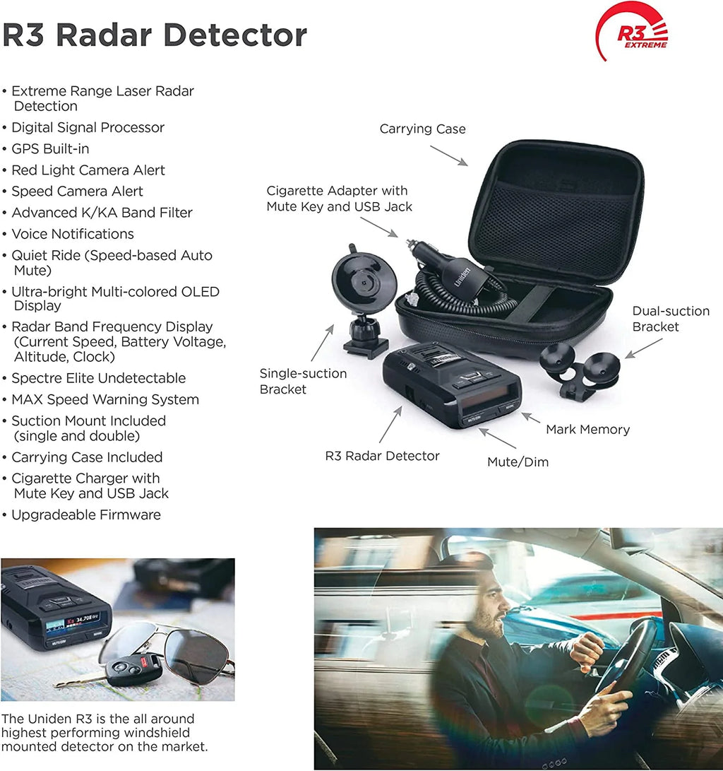 Restored Long-range Radar Detector/Laser Detector With GPS C495
