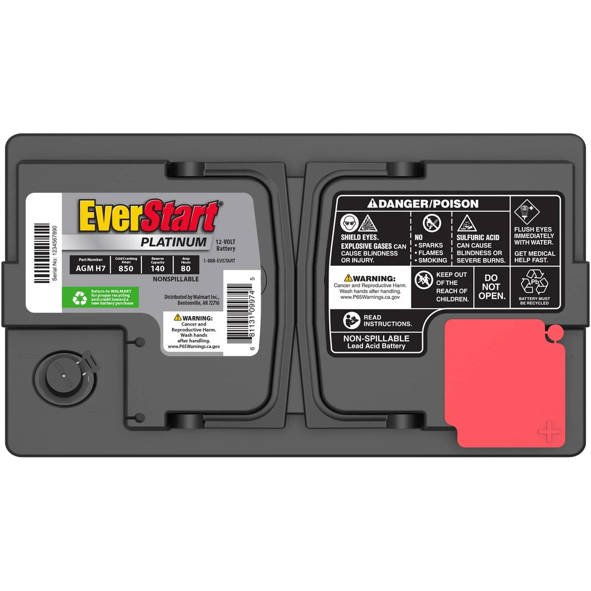 AGM Automotive Battery Group Size H7 12 Volt 800 CCA T692281