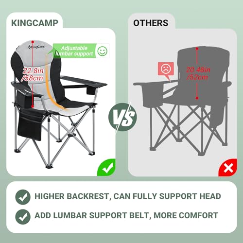 Oversized Heavy Duty Camping Folding Chair with Cup Holder E450865